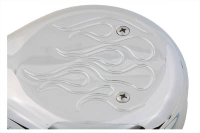 Wyatt Gatling chrome flame teardrop air cleaner kit for motorcycle fuel and air system