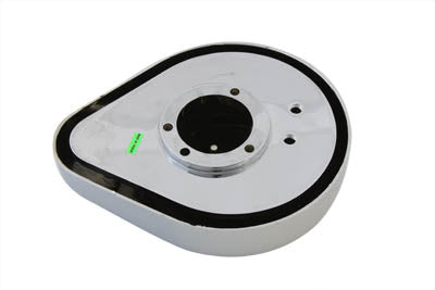 Wyatt Gatling chrome flame teardrop air cleaner kit, 34-0883 on motorcycle engine