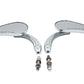 Wyatt Gatling Deco Billet Mirror Set, model 34-0887, polished metal mirrors