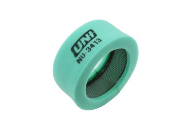 Uni-Filter NU-3413 foam air filter element for 7-inch air cleaners, black cylindrical filter visible