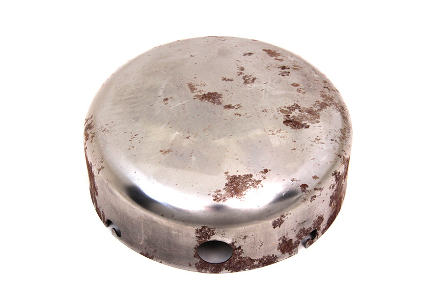 V-Twin B-2102 Linkert air cleaner cover, 6-inch, shown in silver finish