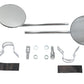 Wyatt Gatling 34-0995 round chrome mirror set, polished circular mirror close-up