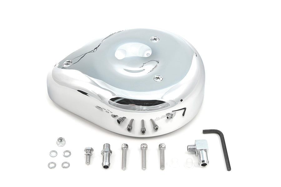 Wyatt Gatling Teardrop Air Cleaner Smooth 14-0128 for motorcycle fuel and air system
