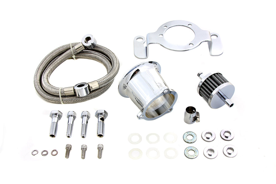 Wyatt Gatling Chrome Velocity Stack Kit 34-1122 for motorcycle fuel and air system
