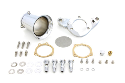 Wyatt Gatling 4-inch chrome velocity stack kit for fuel and air systems, model 34-1166