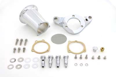 Wyatt Gatling 4-inch chrome velocity stack kit for motorcycle fuel and air systems