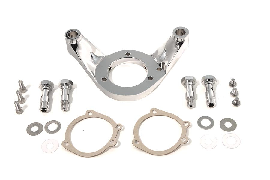 Wyatt Gatling chrome billet air cleaner bracket kit for fuel and air system
