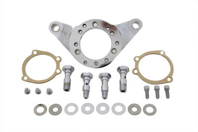 Wyatt Gatling chrome billet air cleaner bracket kit for motorcycle fuel and air system