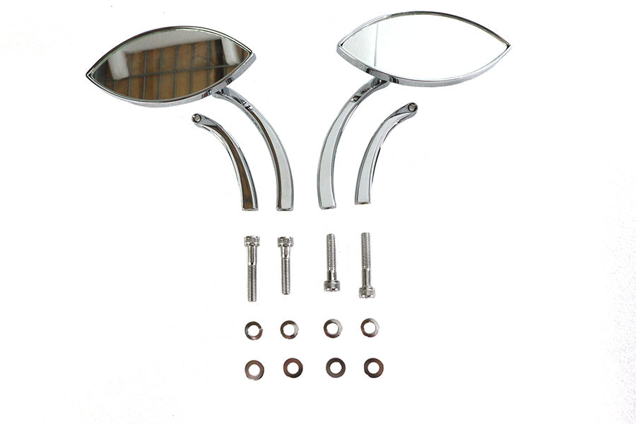 Wyatt Gatling Eagle Eye Billet Chrome Mirror Set, model 76533B4, pair of motorcycle mirrors
