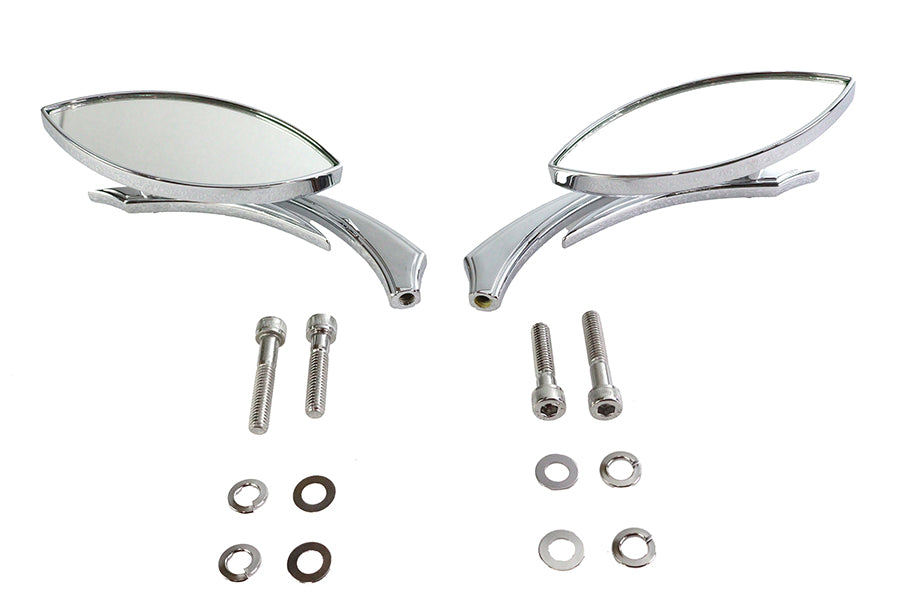 Wyatt Gatling Eagle Eye billet chrome mirror set for motorcycles
