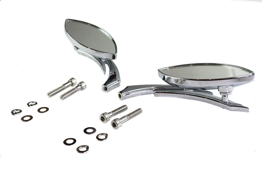 Wyatt Gatling Eagle Eye Billet Chrome Mirror Set for motorcycles