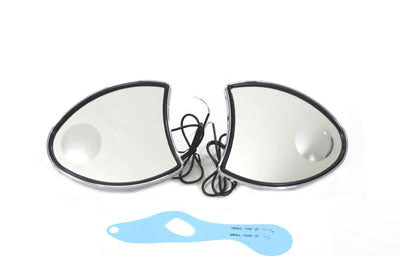 Wyatt Gatling chrome fairing-mounted mirror set for Harley-Davidson FLHT motorcycles