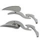 Wyatt Gatling Chrome Teardrop Mirror Set with Raised Billet Stems