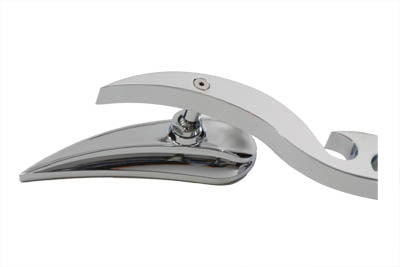 Wyatt Gatling Chrome Teardrop Mirror Set with Raised Billet Stems