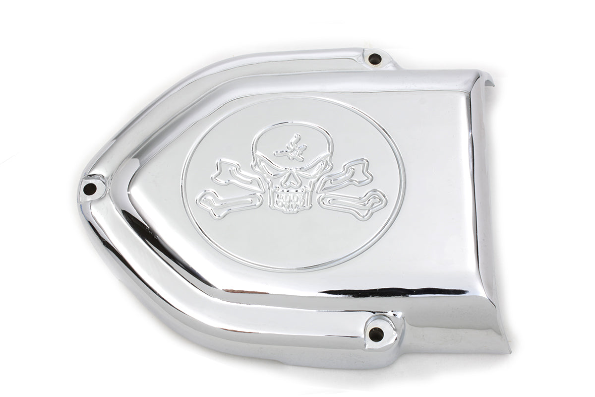 Wyatt Gatling air cleaner cover with skull design for motorcycle fuel and air system
