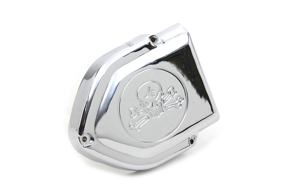 Wyatt Gatling air cleaner cover with skull design for motorcycle fuel and air system
