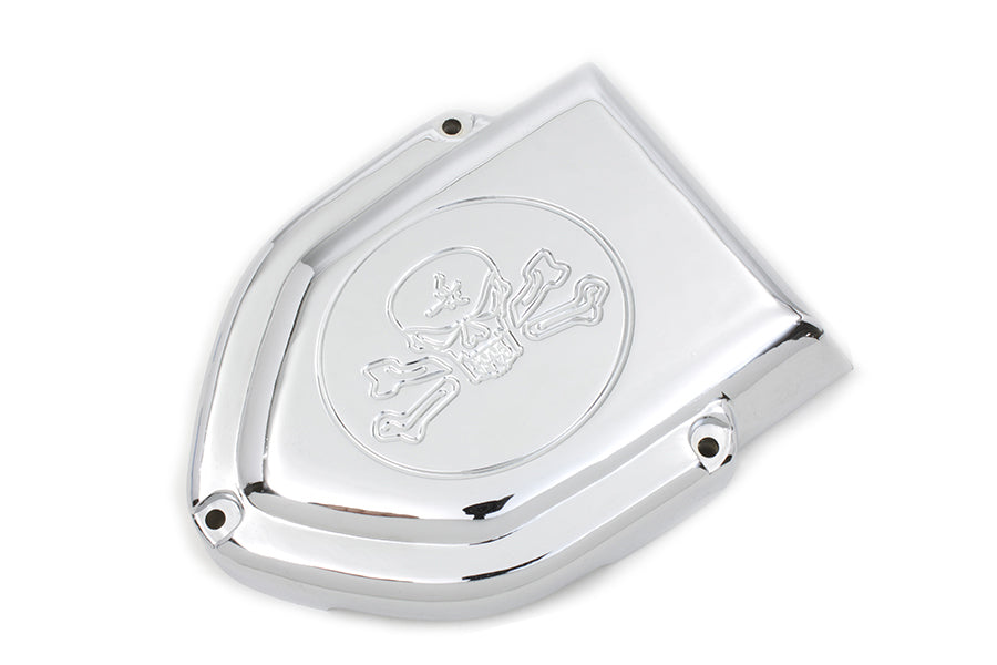 Wyatt Gatling air cleaner cover with skull design for motorcycle fuel and air system