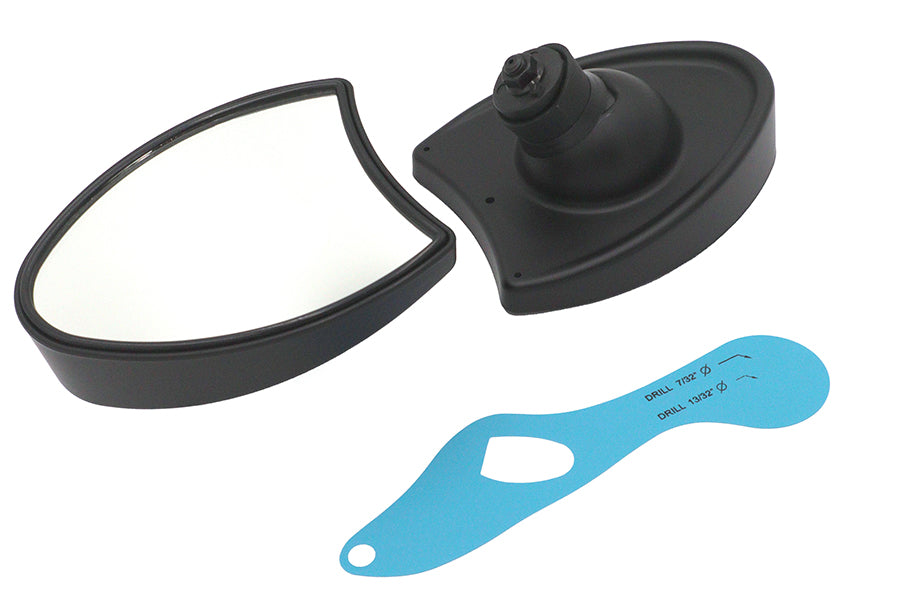 V-Twin 270970 Fairing Mirror Set Black for Harley-Davidson FLHT