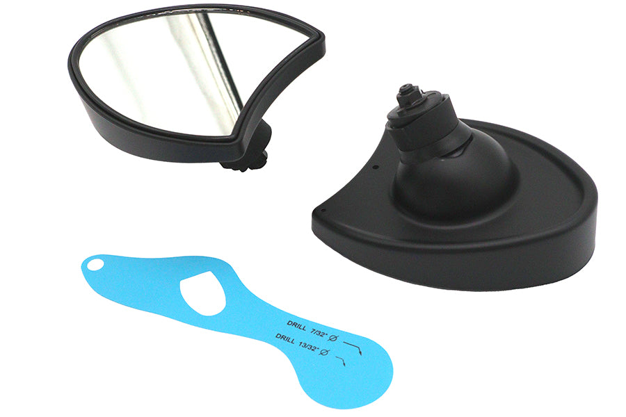V-Twin 270970 Fairing Mirror Set Black for Harley-Davidson FLHT