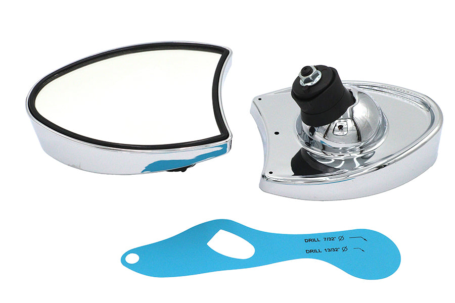 Wyatt Gatling 270971 Chrome Touring Style Fairing-Mounted Mirror Set