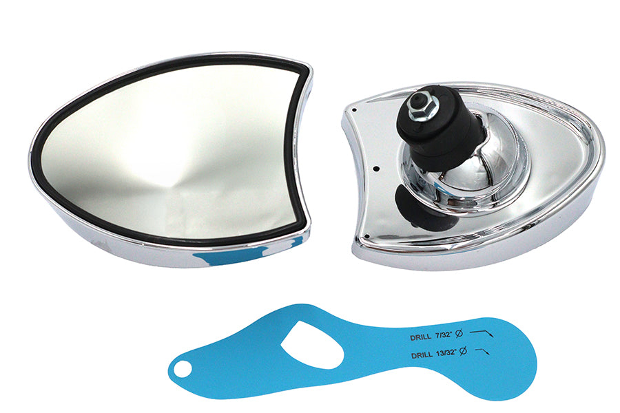 Wyatt Gatling 270971 Chrome Touring Style Fairing-Mounted Mirror Set