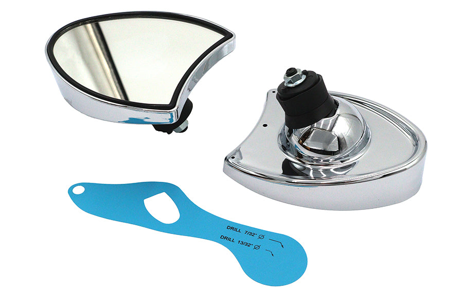 Wyatt Gatling 270971 Chrome Touring Style Fairing-Mounted Mirror Set