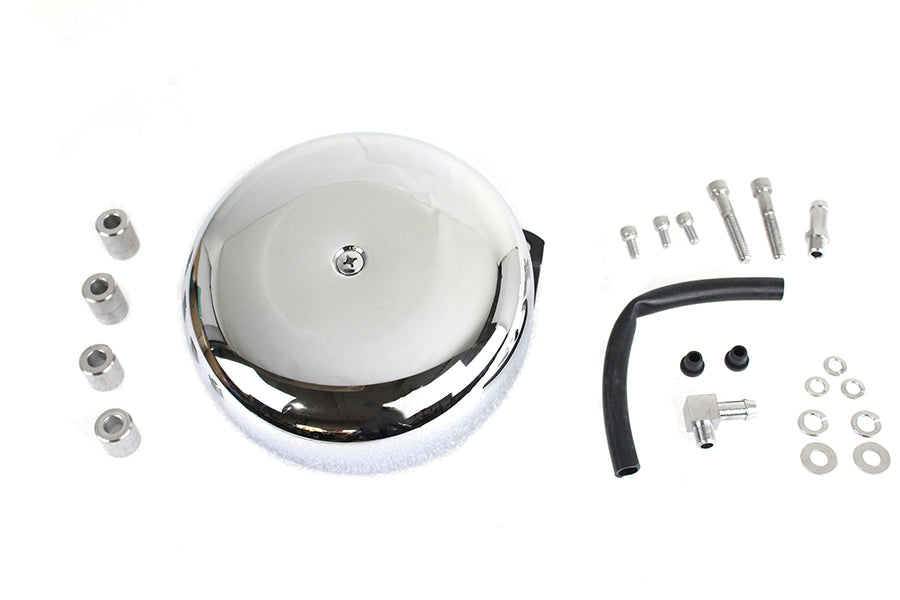 V-Twin 34-1467 Smooth Round Air Cleaner for CV-Type Carburetors