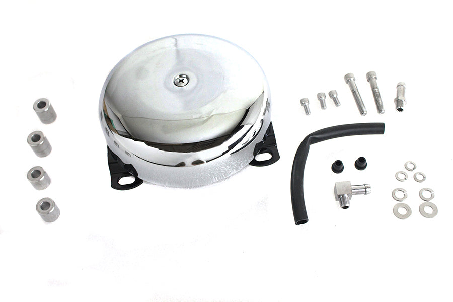V-Twin 34-1467 Smooth Round Air Cleaner for CV-Type Carburetors