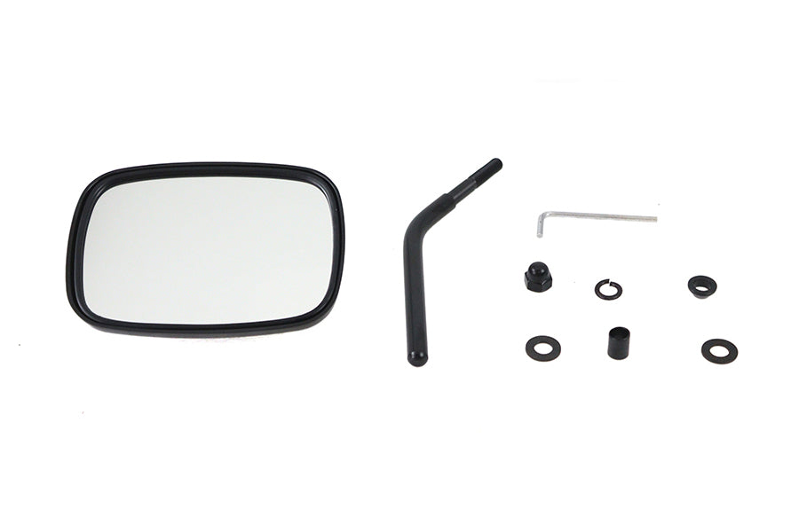 V-Twin 70215AB Black Replica Swivel Mirror with Short Stem
