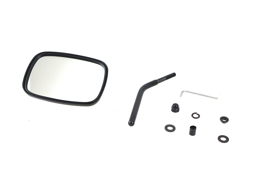 V-Twin 70215AB Black Replica Swivel Mirror with Short Stem