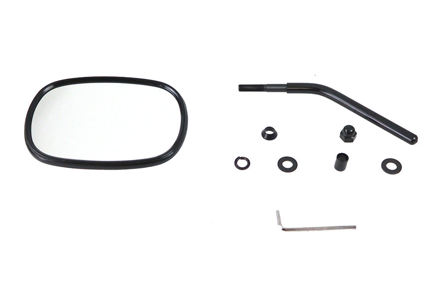 V-Twin 70215B Black Rectangular Motorcycle Mirror