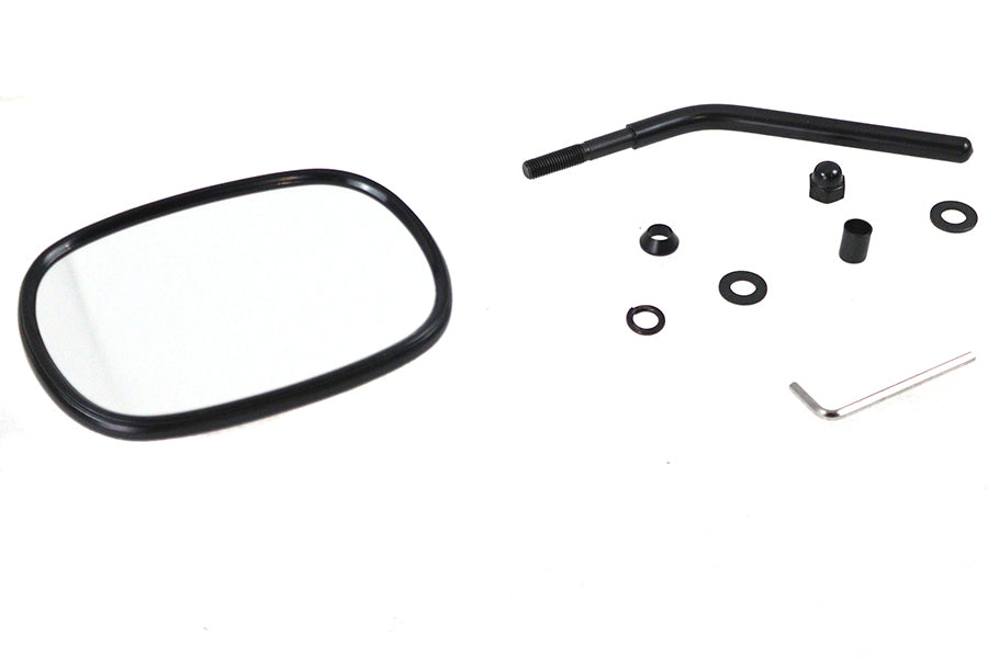 V-Twin 70215B Black Rectangular Motorcycle Mirror