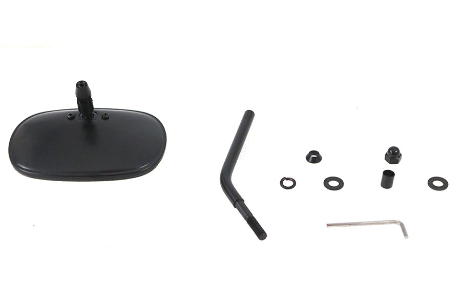 V-Twin 70215B Black Rectangular Motorcycle Mirror