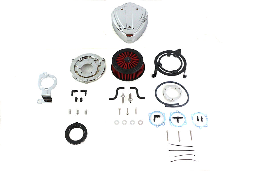 Wyatt Gatling Siren chrome air cleaner assembly for fuel and air systems