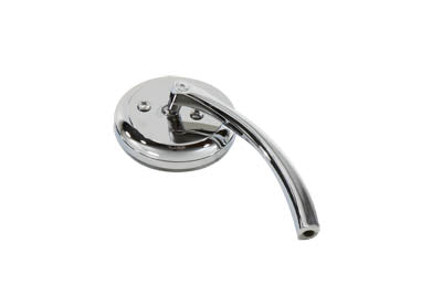 Wyatt Gatling 3-inch round chrome mirror with billet stem