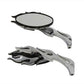 V-Twin Chrome Fireball Mirror Set with Flame Billet Stems for motorcycles
