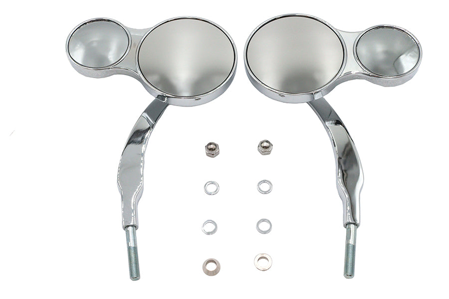 Wyatt Gatling Split Vision round mirror set with 76885 frame design and reflective glass surfaces
