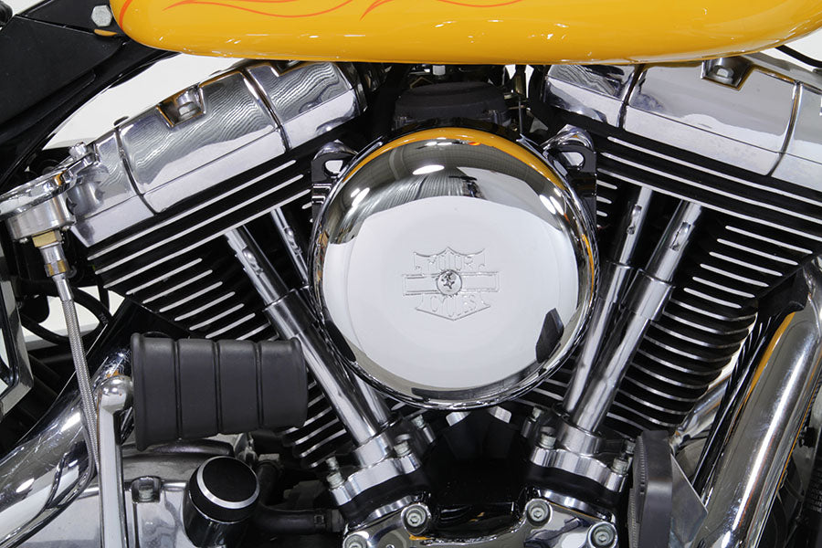 V-Twin Chrome Wyatt Gatling Air Cleaner Assembly 34-1605 for motorcycle fuel and air system