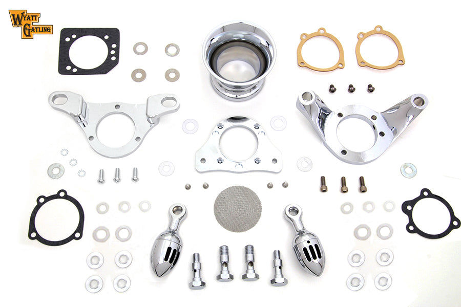 V-Twin Chrome Wyatt Gatling Velocity Stack Assembly 34-1636