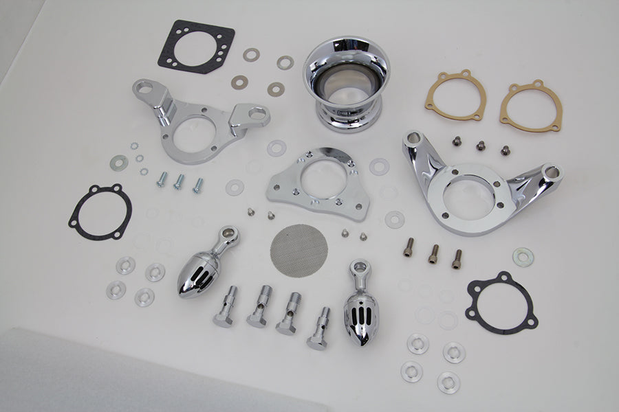 V-Twin Chrome Wyatt Gatling Velocity Stack Assembly 34-1636