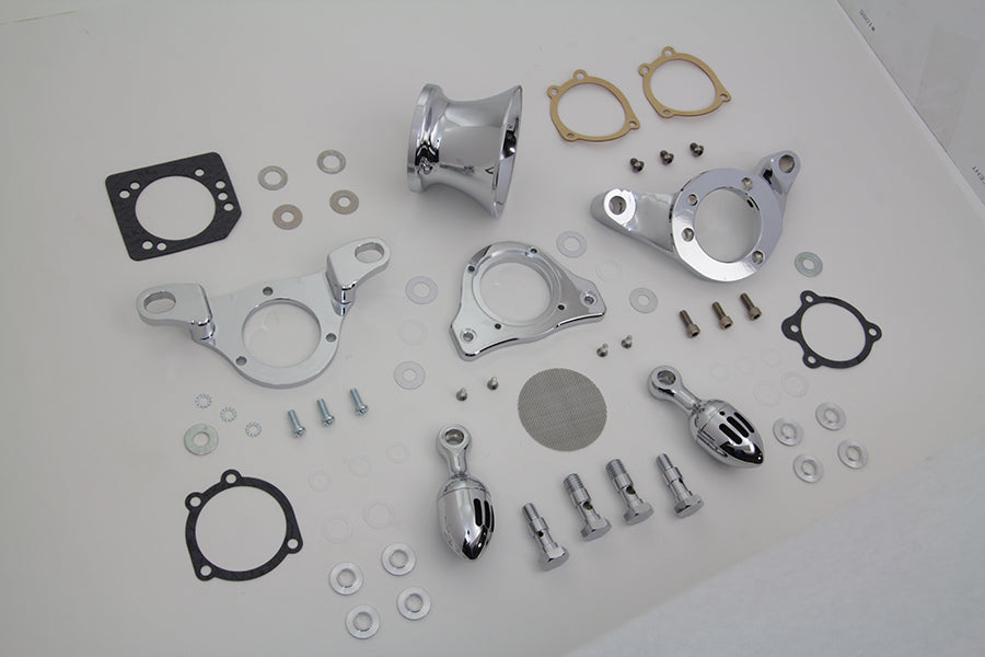 V-Twin Chrome Wyatt Gatling Velocity Stack Assembly 34-1636