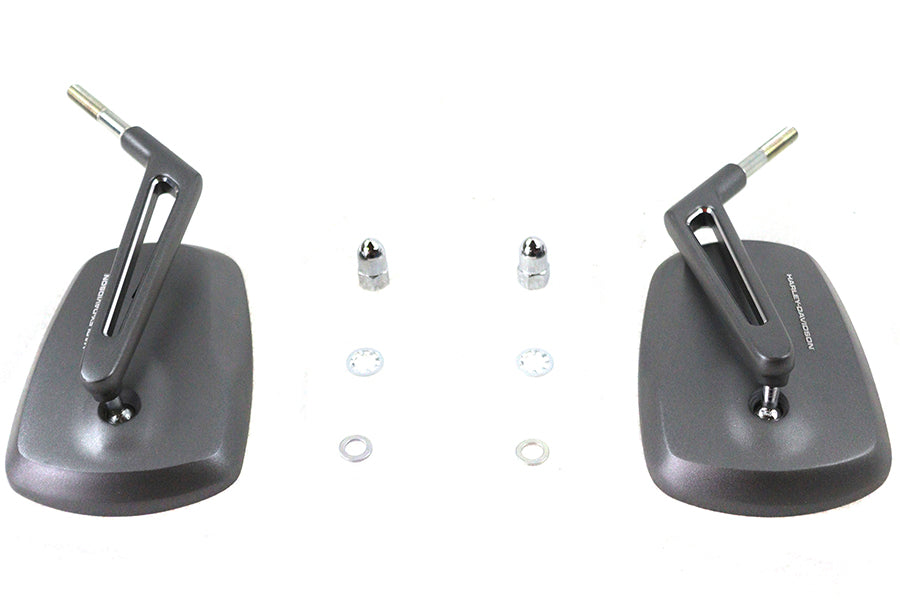 OE Graphite Mirror Set 56000279 for 1965–1974 Harley-Davidson Models