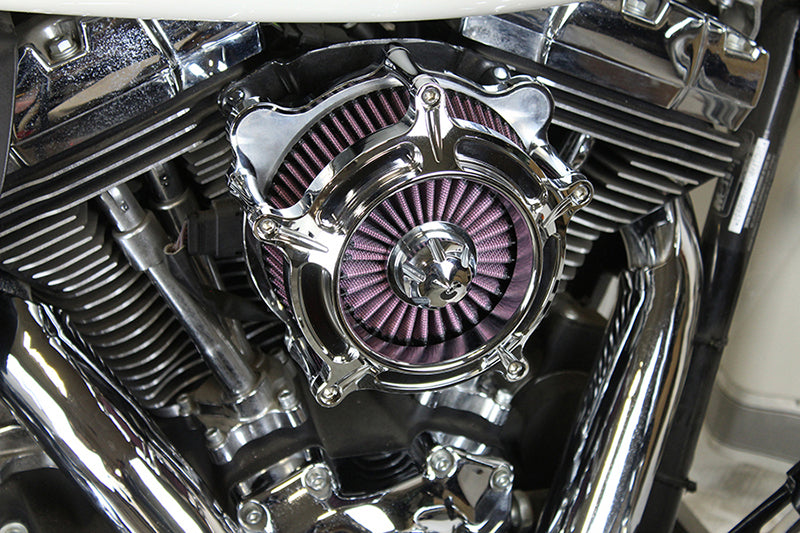 Wyatt Gatling 34-1672 exposed filter air cleaner kit in chrome finish