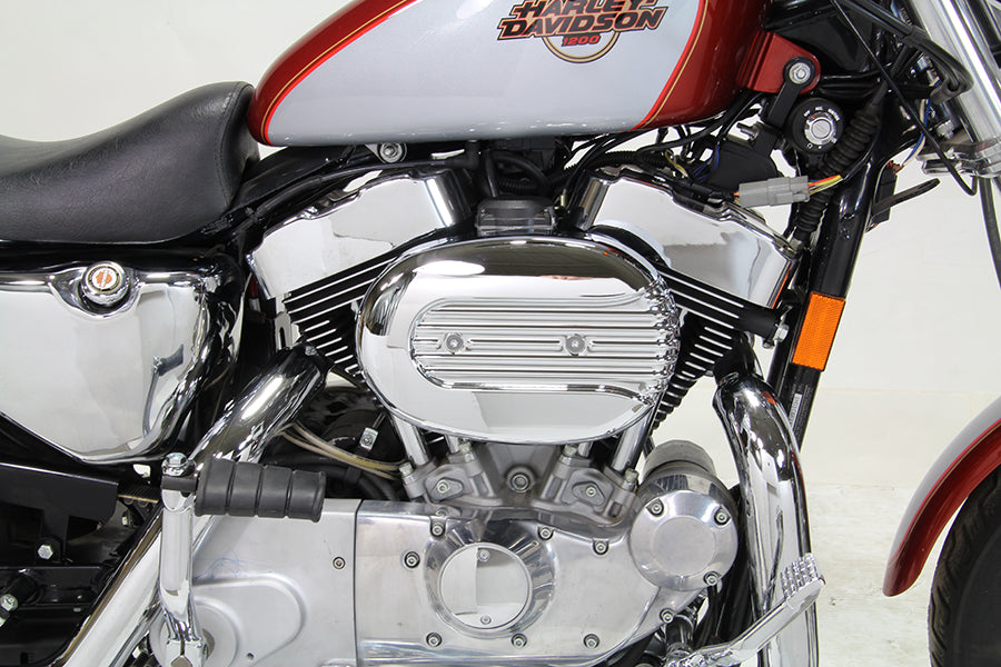 V-Twin Chrome Wyatt Gatling air cleaner assembly 34-1693 for motorcycle fuel and air systems