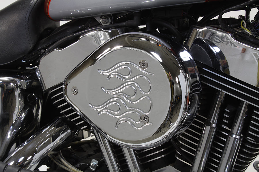 V-Twin Chrome Wyatt Gatling air cleaner assembly 34-1702 for motorcycle fuel and air systems