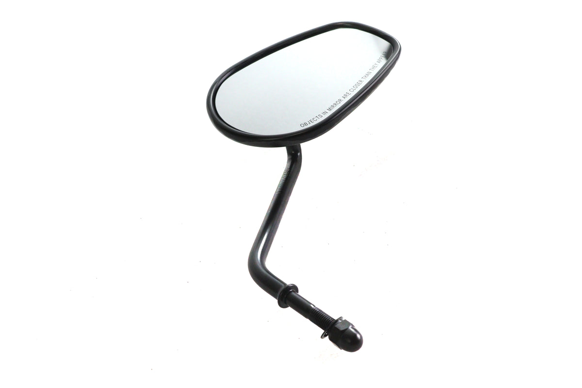 V-Twin right-hand long-stem mirror 34-1771, chrome motorcycle mirror shown at an angle
