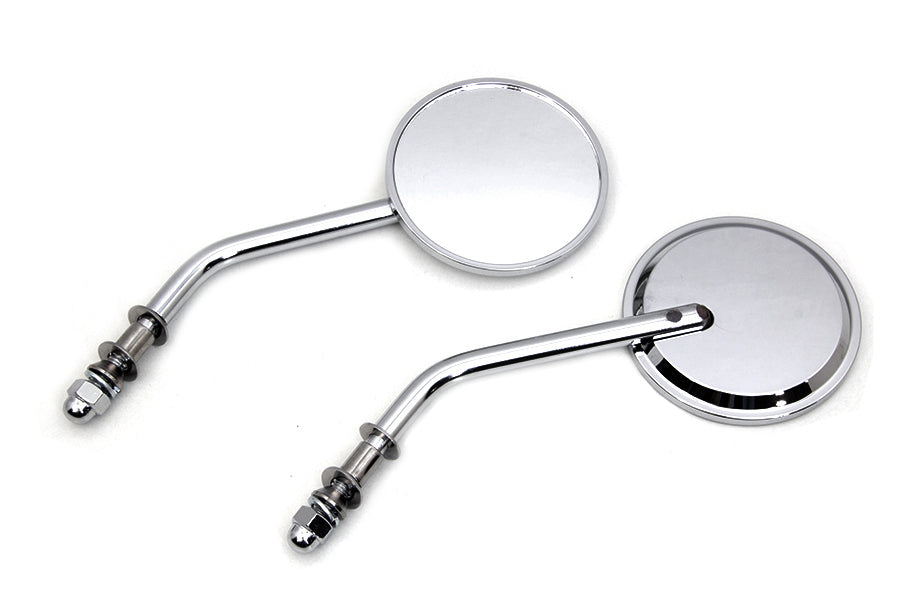 Wyatt Gatling Mini Round Mirror Set in chrome finish on a neutral background