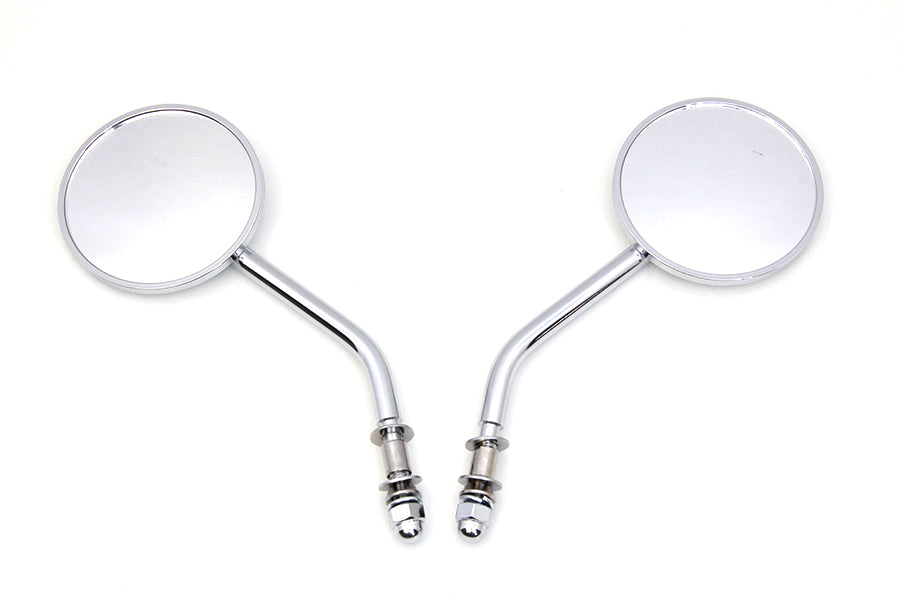 Wyatt Gatling Mini Round Mirror Set in chrome finish, featuring compact circular mirrors for wall display