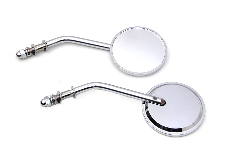 Wyatt Gatling mini round mirror set in chrome finish, featuring compact circular mirrors