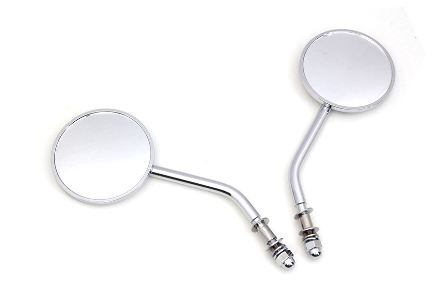 Wyatt Gatling Mini Round Mirror Set in chrome finish, featuring compact circular wall mirrors